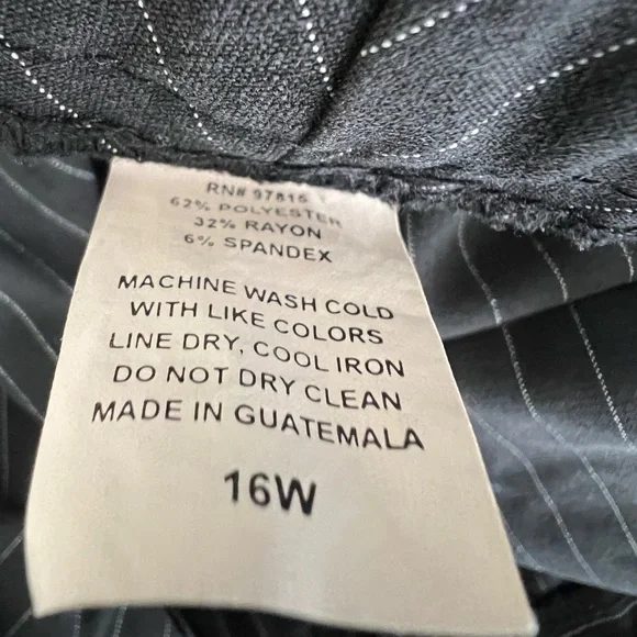 Black with White Pin-Stripes Dress Pants - Picture 5 of 5